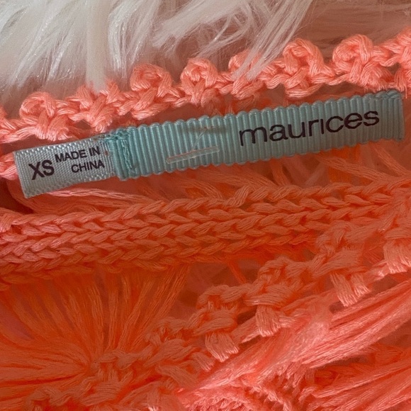 MAURICES Allover Crochet Top Boho Chic Balletcore Women’s Size XS - Picture 3 of 9